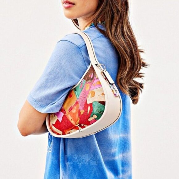 Coach Ergo Bag Upcrushed Upcrafted Pink Red Leather Coachtopia Shoulder CP404 - Picture 5 of 12